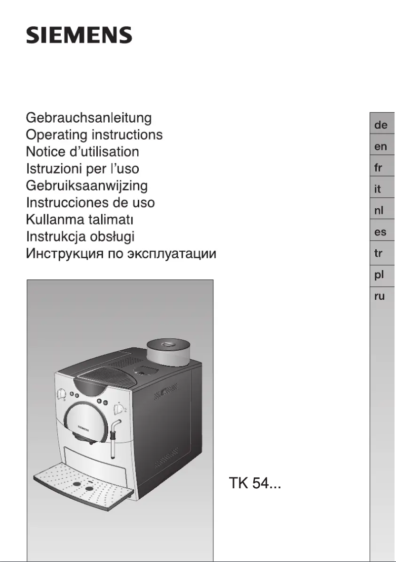Image de la première page du manuel de l'appareil TK54F09