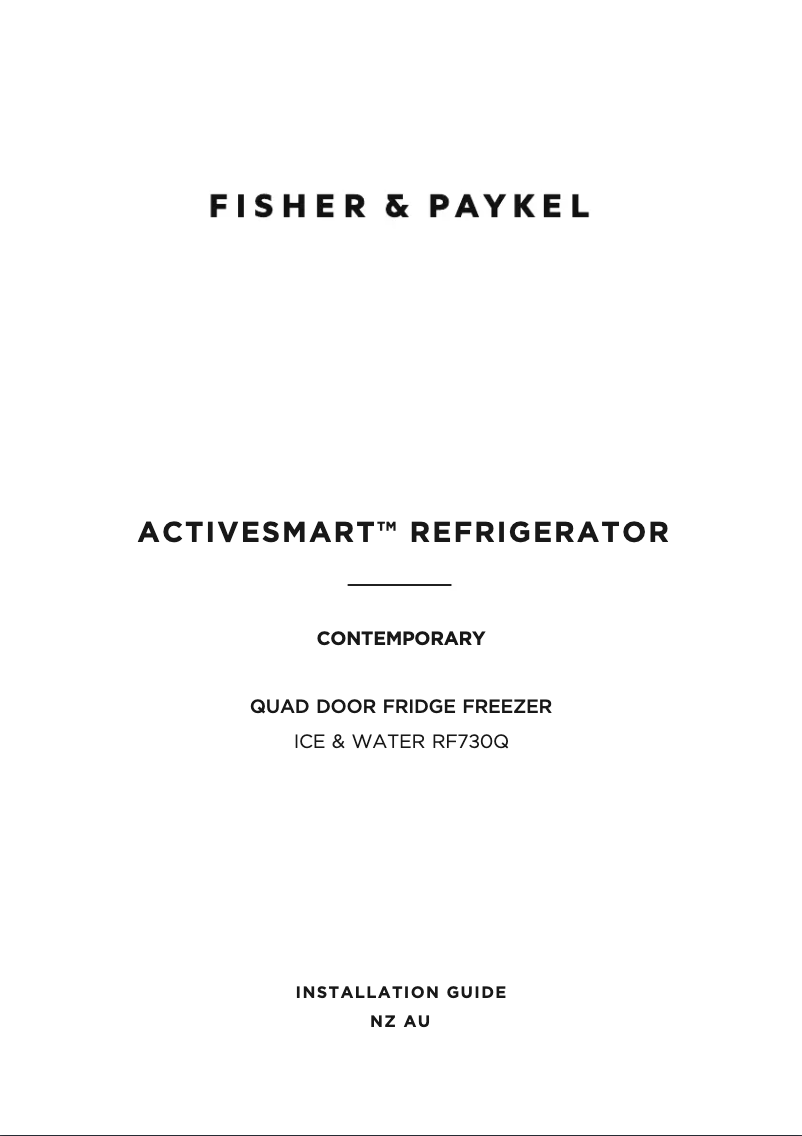 Image de la première page du manuel de l'appareil RF730QZUVB1