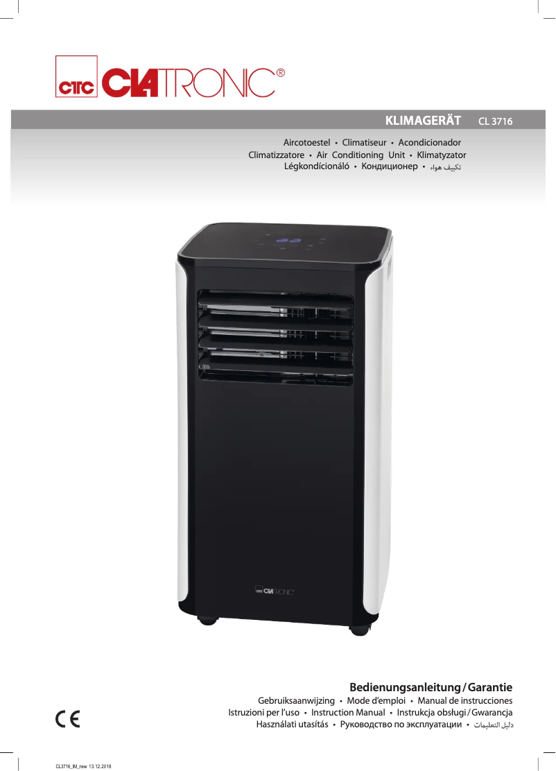 Image de la première page du manuel de l'appareil CL 3716