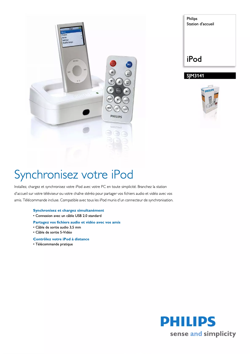 Image de la première page du manuel de l'appareil SJM3141