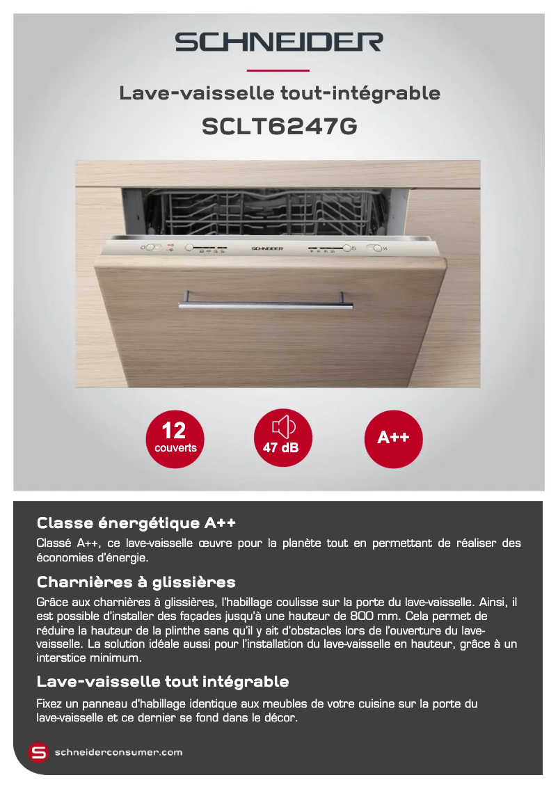 Page 1 de la notice Manuel utilisateur Schneider SCLT6247G