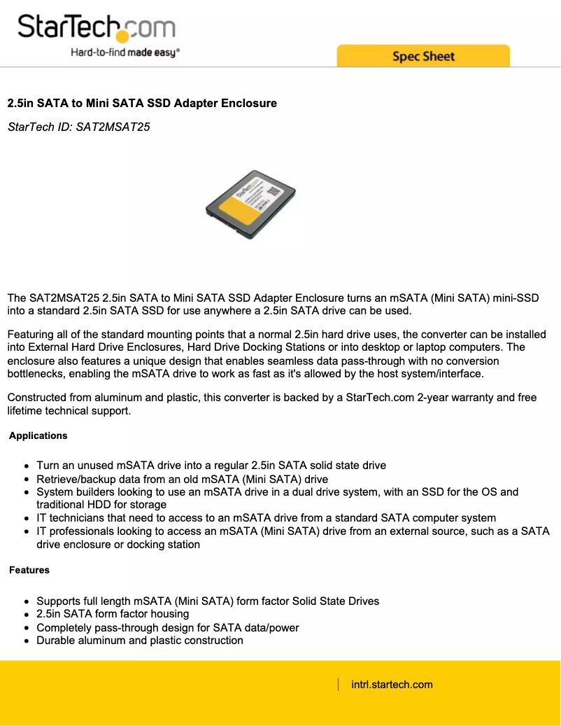 Image de la première page du manuel de l'appareil SAT2MSAT25