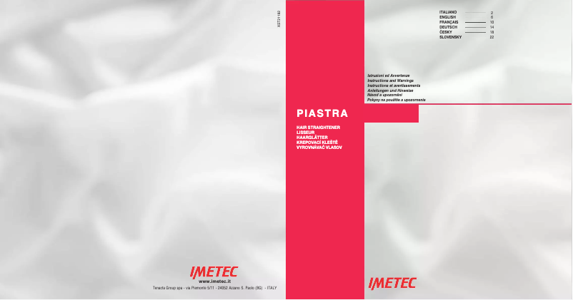 Page 1 de la notice Manuel utilisateur Imetec EC 30