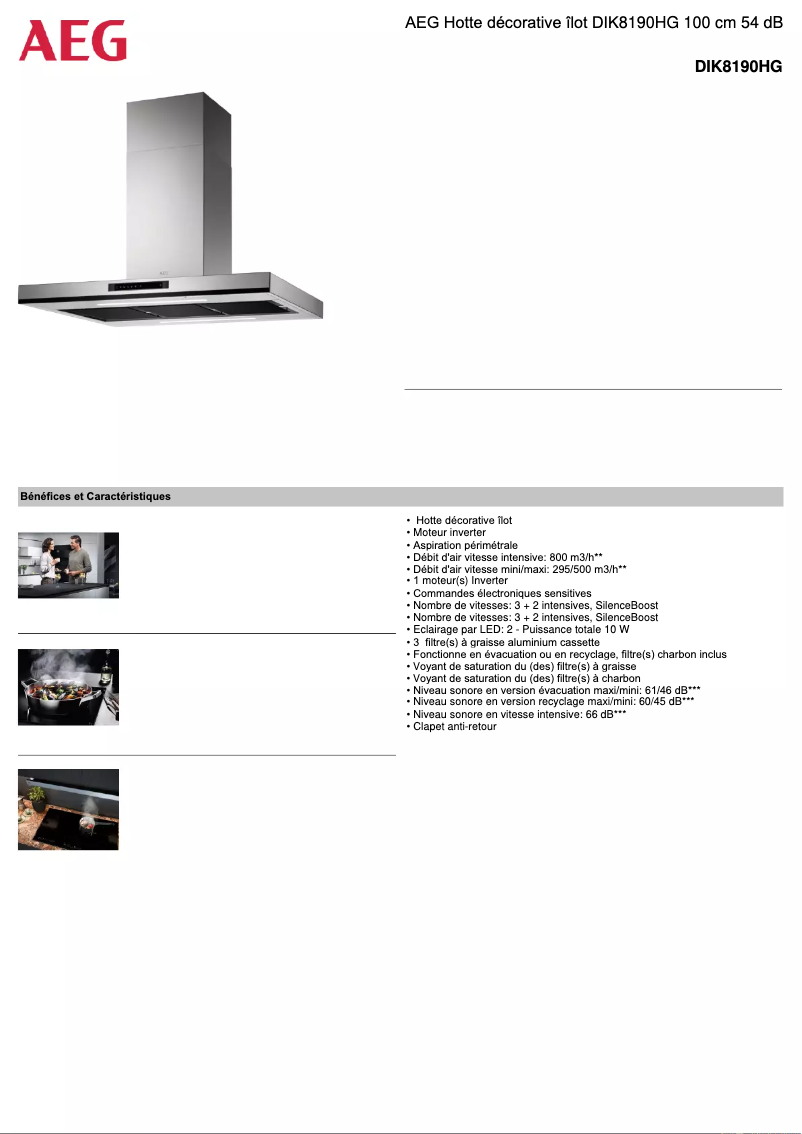 Imagen de la primera página del manual del dispositivo DIK8190HG