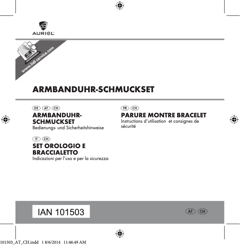 Page 1 de la notice Manuel utilisateur Auriol IAN 101503