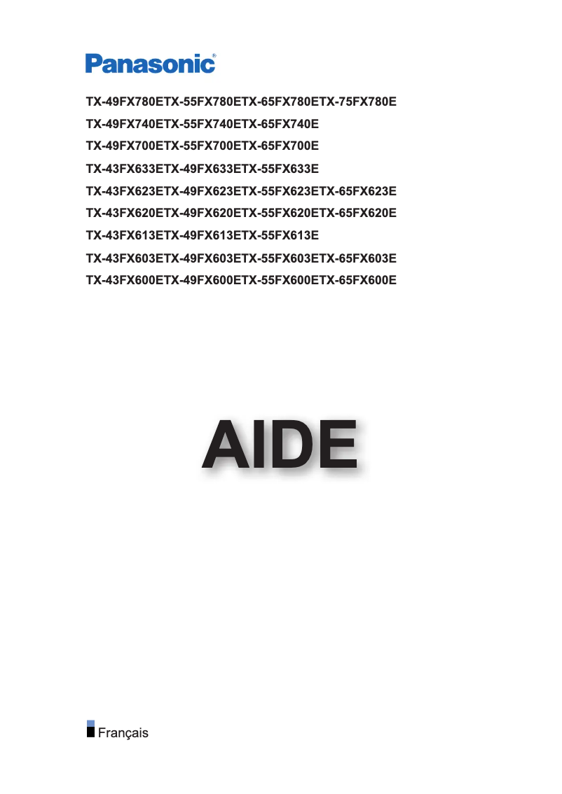 Page 1 de la notice Mode d'emploi Panasonic TX-49FX603E