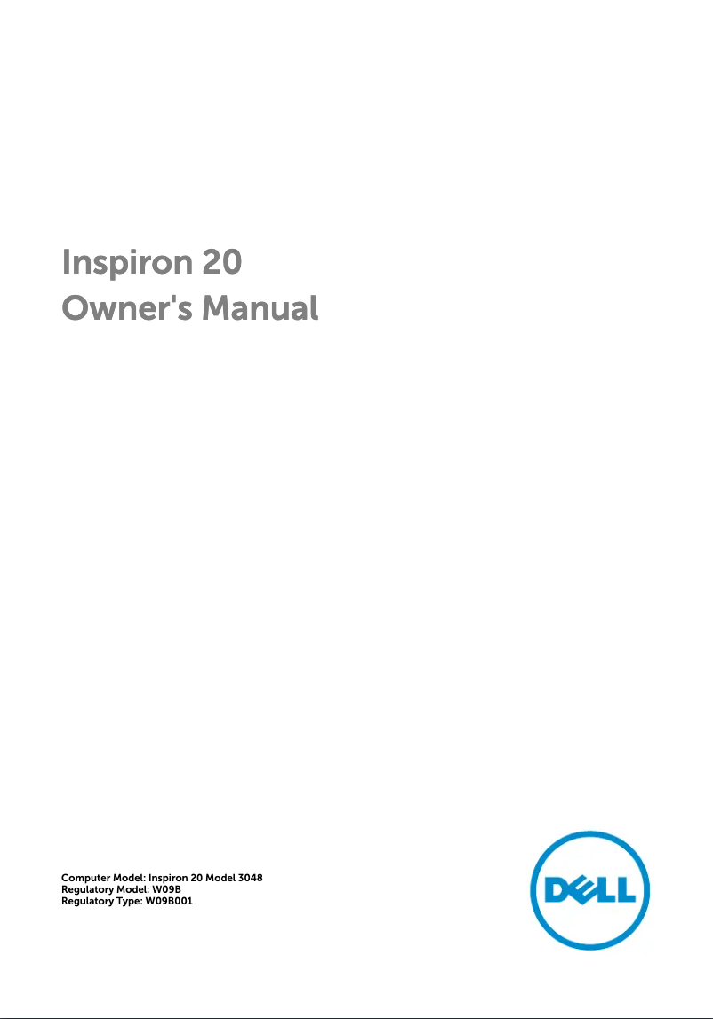 Image de la première page du manuel de l'appareil Inspiron 20 3048