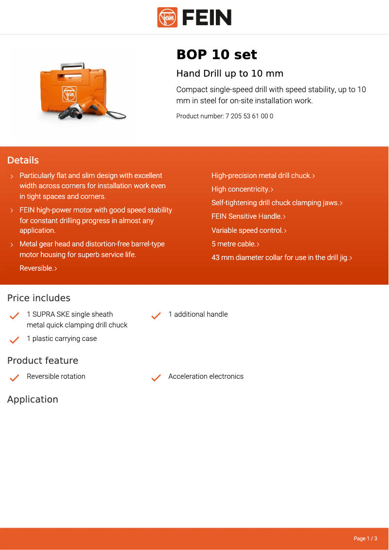 Image de la première page du manuel de l'appareil BOP 10