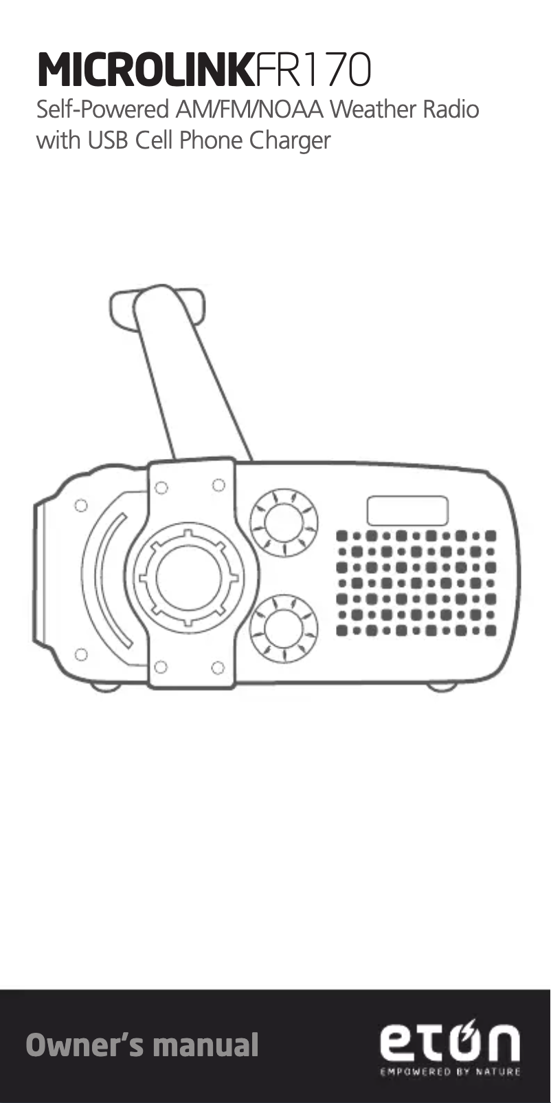 Page 1 de la notice Manuel utilisateur Eton FR170