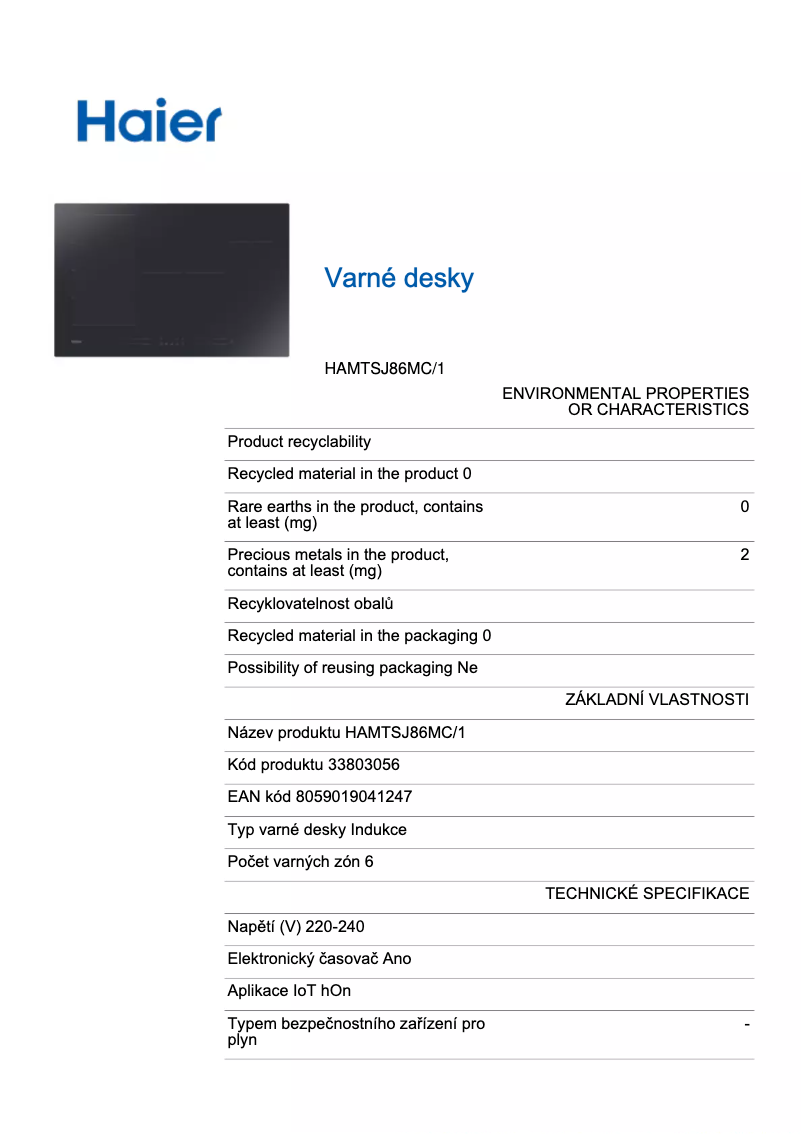 Image de la première page du manuel de l'appareil HAMTSJ86MC/1