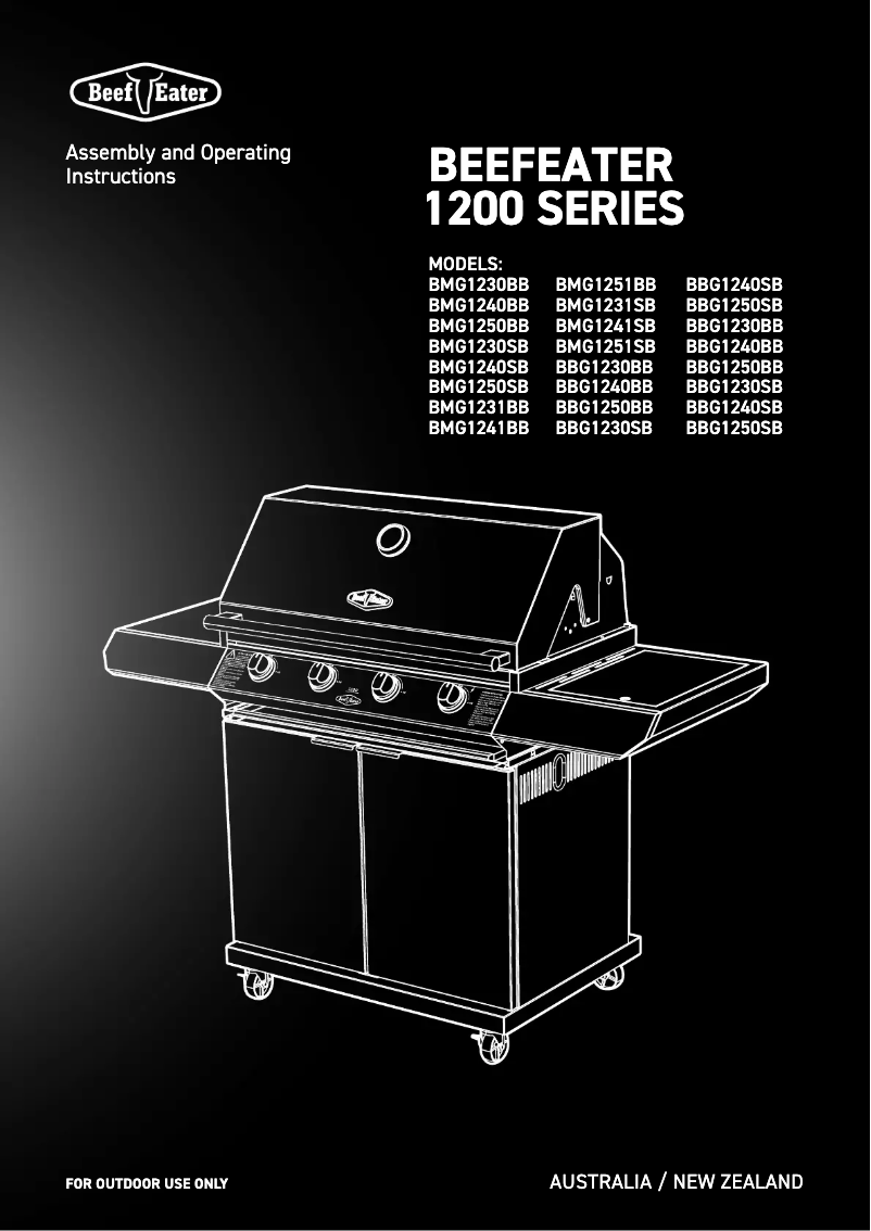Page 1 de la notice Manuel utilisateur BeefEater BMG1241SB