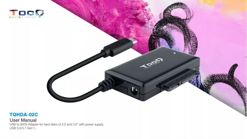 Page 1 de la notice Manuel utilisateur TooQ TQHDA-02C