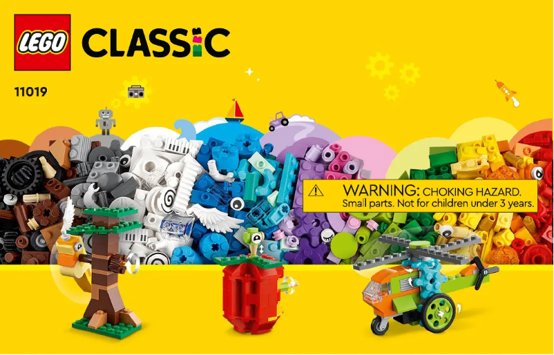 Page 1 de la notice Consignes visuelles Lego Classic 11019