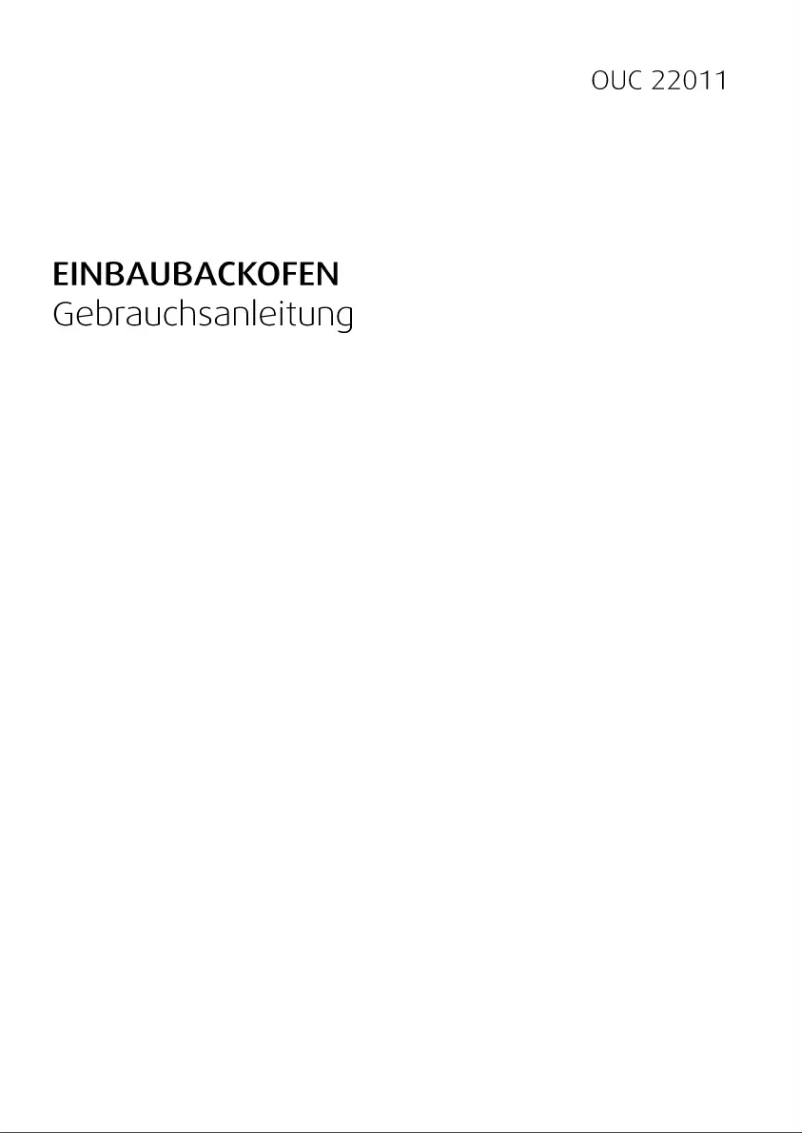 Page n°1 - Manuel utilisateur Beko OUC 22011 X