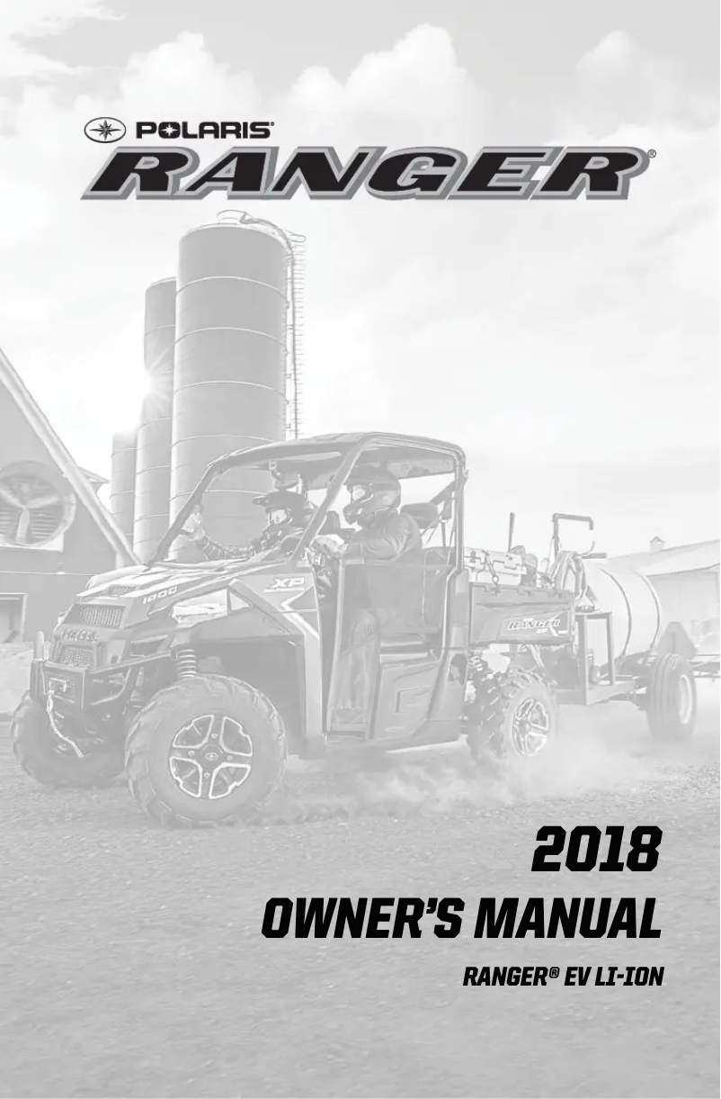 Page 1 of the manual User Manual Polaris Ranger EV LI-ION (2018)