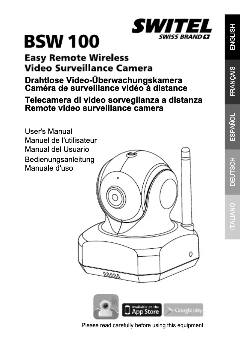 Page 1 de la notice Manuel utilisateur Switel BSW100