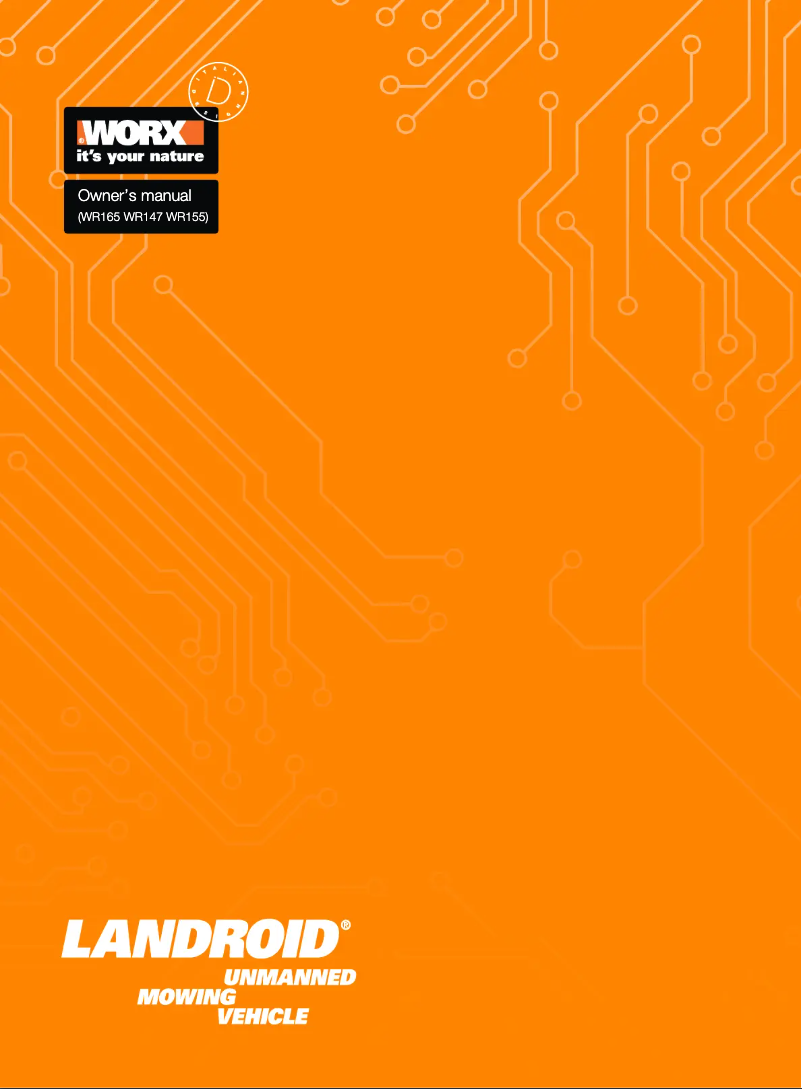 Page n°1 - Manuel utilisateur Worx Landroid L WR155E