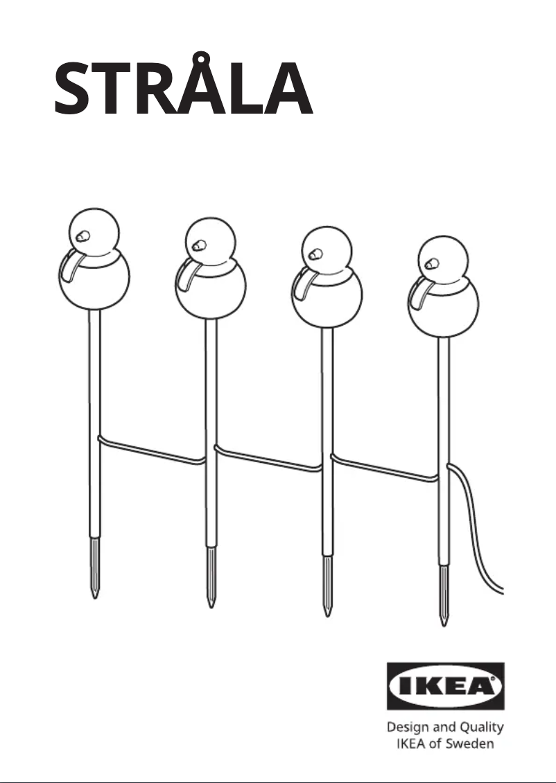 Page 1 de la notice Manuel utilisateur Ikea STRÅLA 205.844.21
