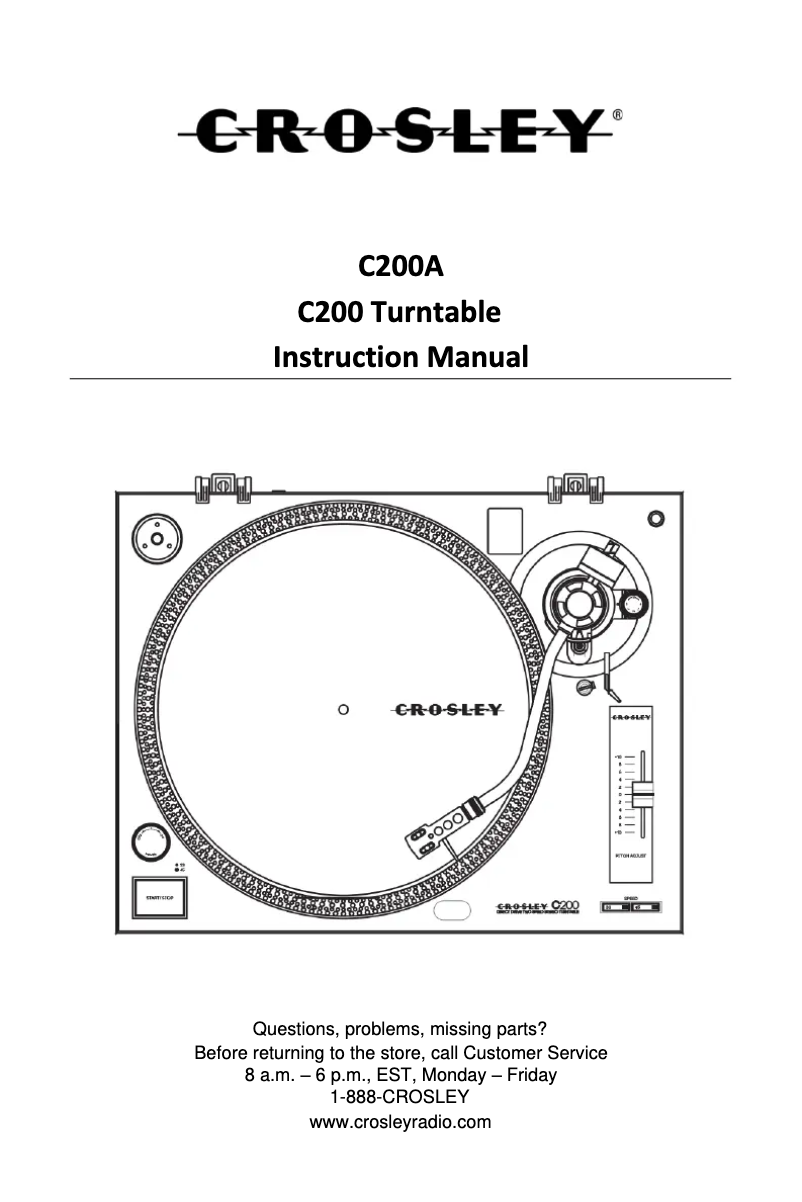 Page 1 de la notice Manuel utilisateur Crosley K200A