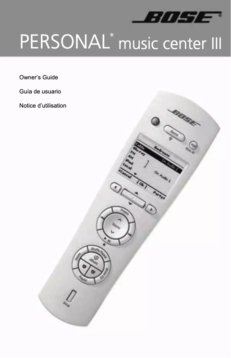 Page n°1 - Manuel utilisateur Bose Personal Music Center III