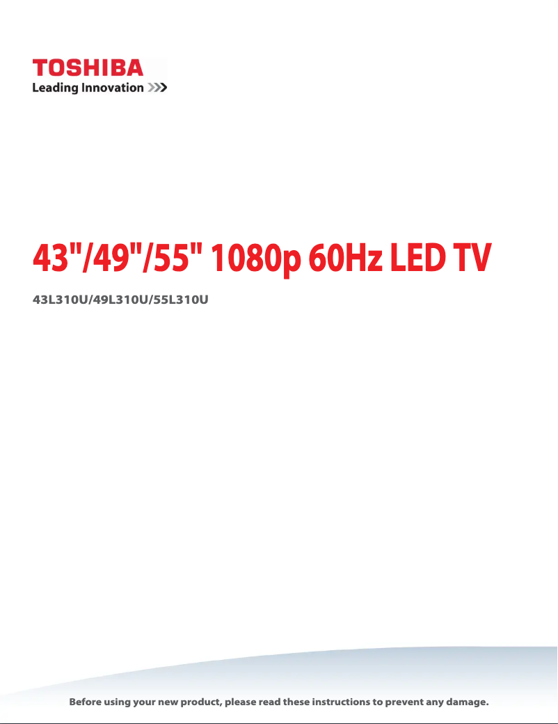 Image de la première page du manuel de l'appareil 55L310U