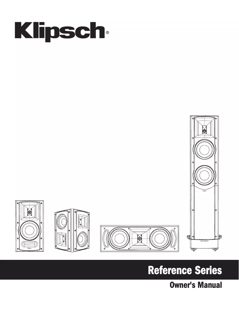 Page n°1 - Manuel utilisateur Klipsch Reference 1999
