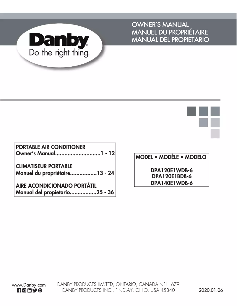 Imagen de la primera página del manual del dispositivo DPA120E1BDB-6