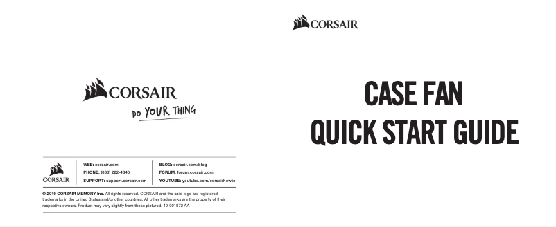 Page 1 of the manual User Manual Corsair LL140