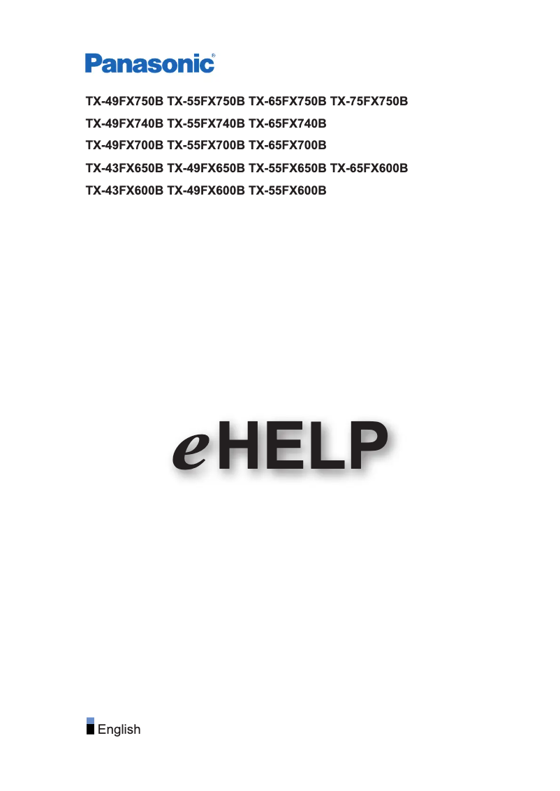 Page 1 de la notice Manuel utilisateur Panasonic Viera TX-75FX750B