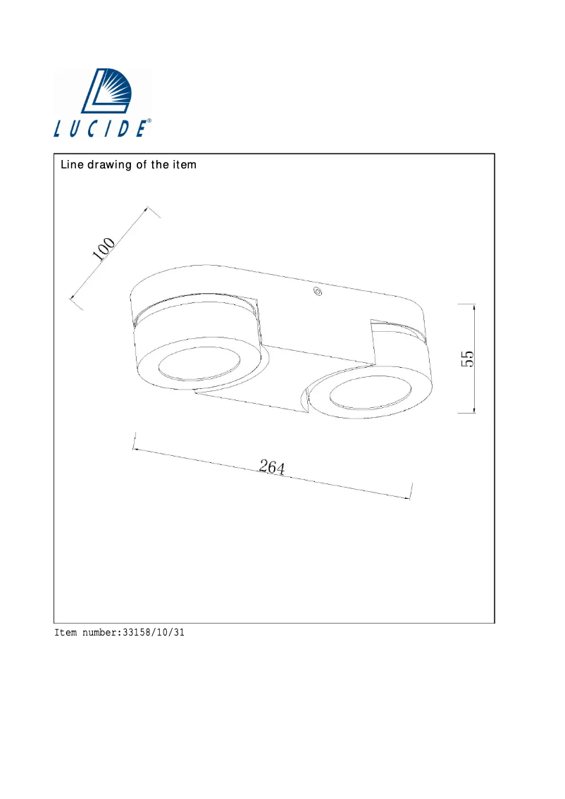 Page 1 de la notice Manuel utilisateur Lucide Mitrax 33158/10/31