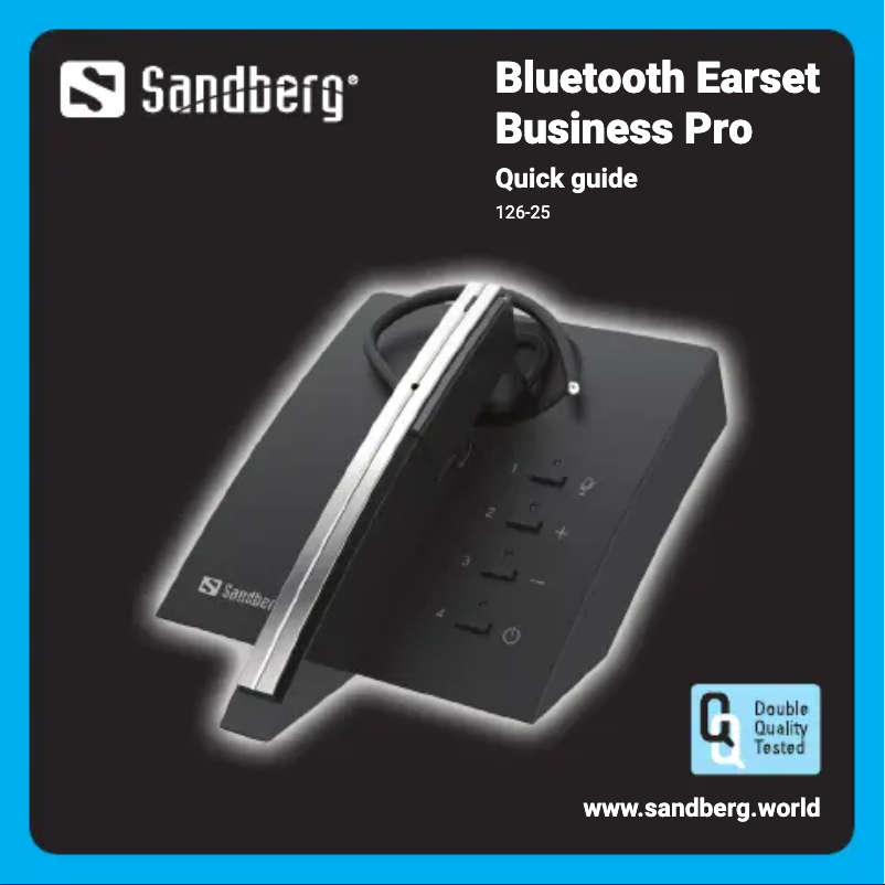 Image de la première page du manuel de l'appareil Bluetooth Earset Business Pro 126-25