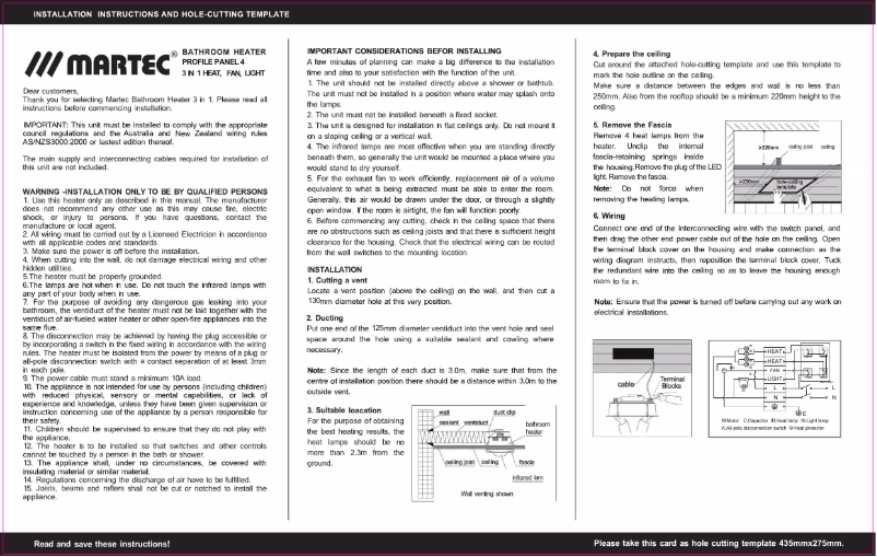 Image de la première page du manuel de l'appareil Profile Panel 4