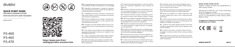 Imagen de la primera página del manual del dispositivo PS-470