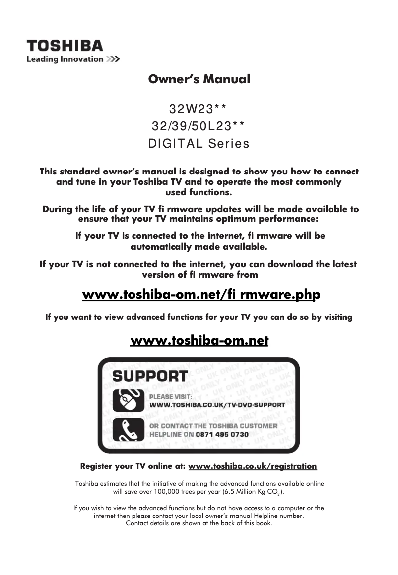 Image de la première page du manuel de l'appareil 50L2333