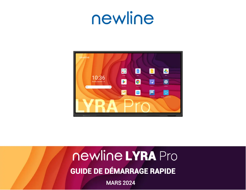 Page 1 de la notice Manuel utilisateur Newline TT-8623QA