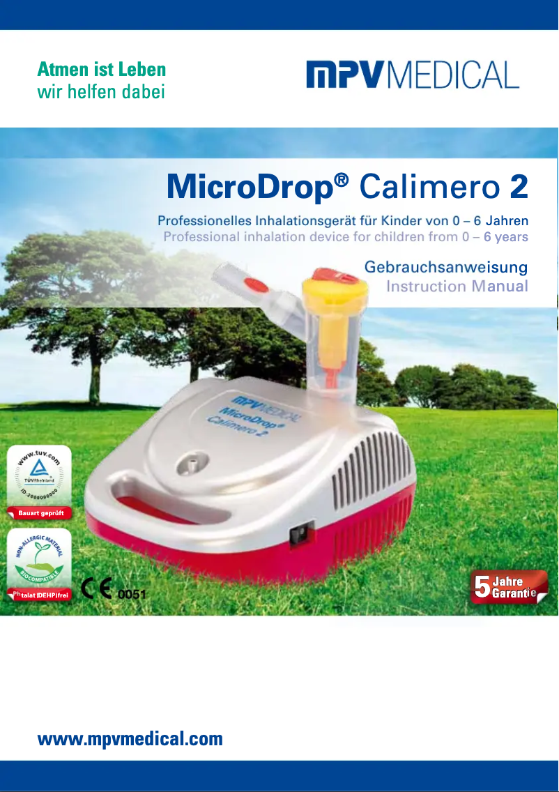 Page n°1 - Manuel utilisateur MPV Medical MicroDrop Calimero 2