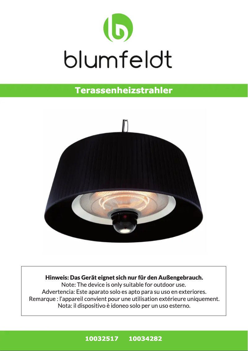 Page n°1 - Manuel utilisateur Blumfeldt Venice Heat