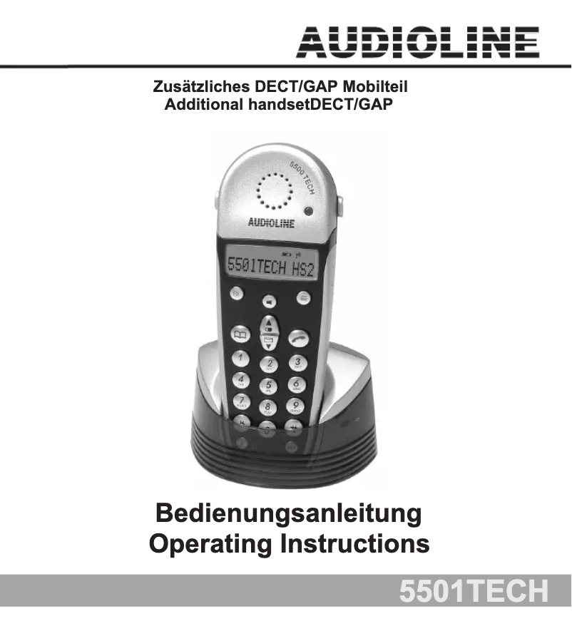 Página 1 del manual Manual de usuario Audioline 5501TECH