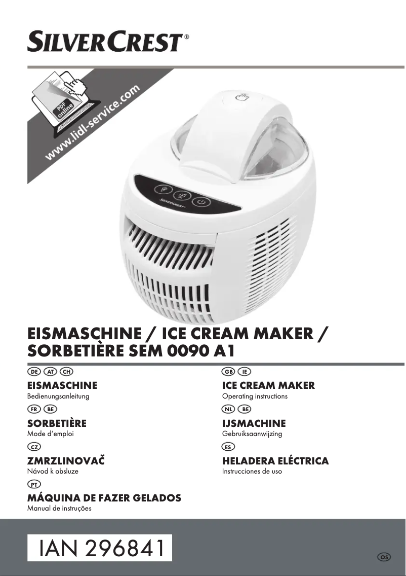 Page n°1 - Manuel utilisateur SilverCrest SEM 0090 A1