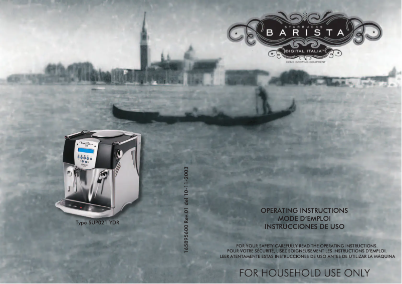 Page n°1 - Manuel utilisateur Philips Saeco Italia Digital SUP 021 YDR