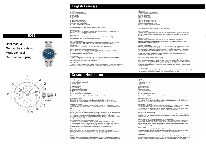 Image de la première page du manuel de l'appareil 8062