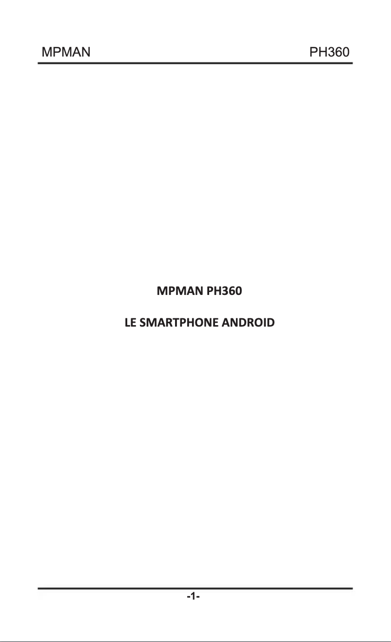 Página 1 del manual Manual de usuario Mpman PH360