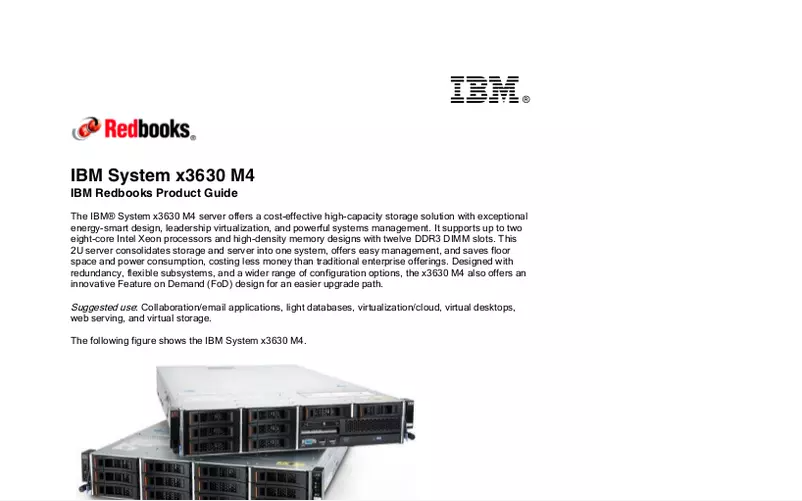 Page n°1 - Manuel utilisateur IBM System x 3630 M4