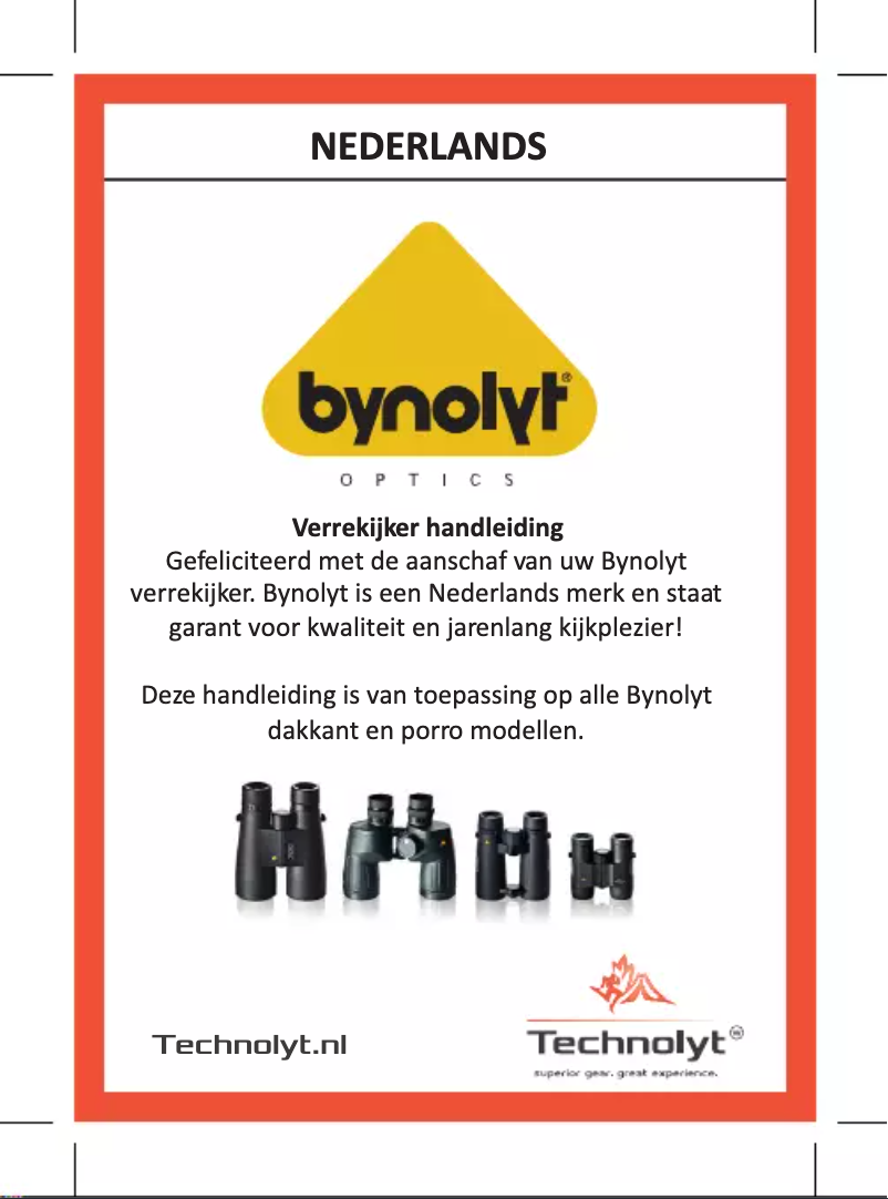 Page 1 of the manual User Manual Bynolyt Searanger II 7x50