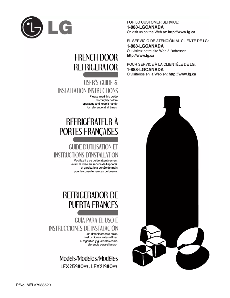 Página 1 del manual Manual de usuario LG LFX25980ST