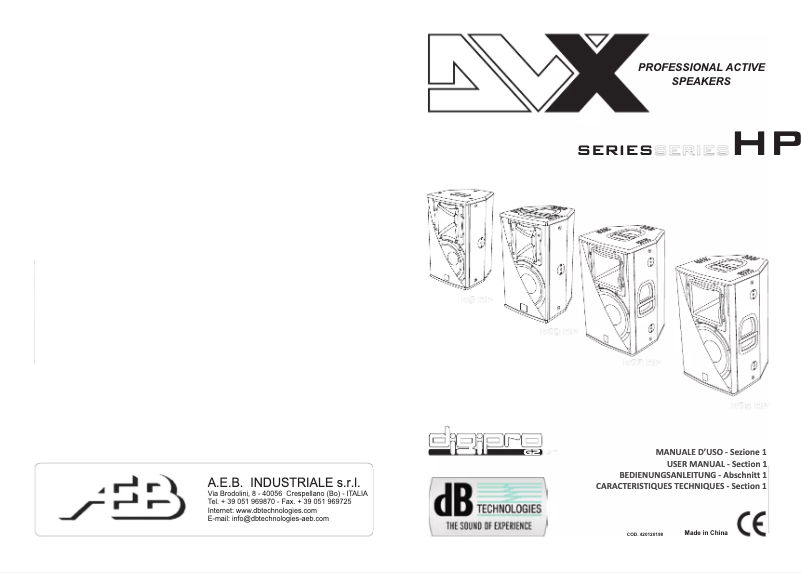 Page n°1 - Manuel utilisateur DB Technologies DVX D12 HP