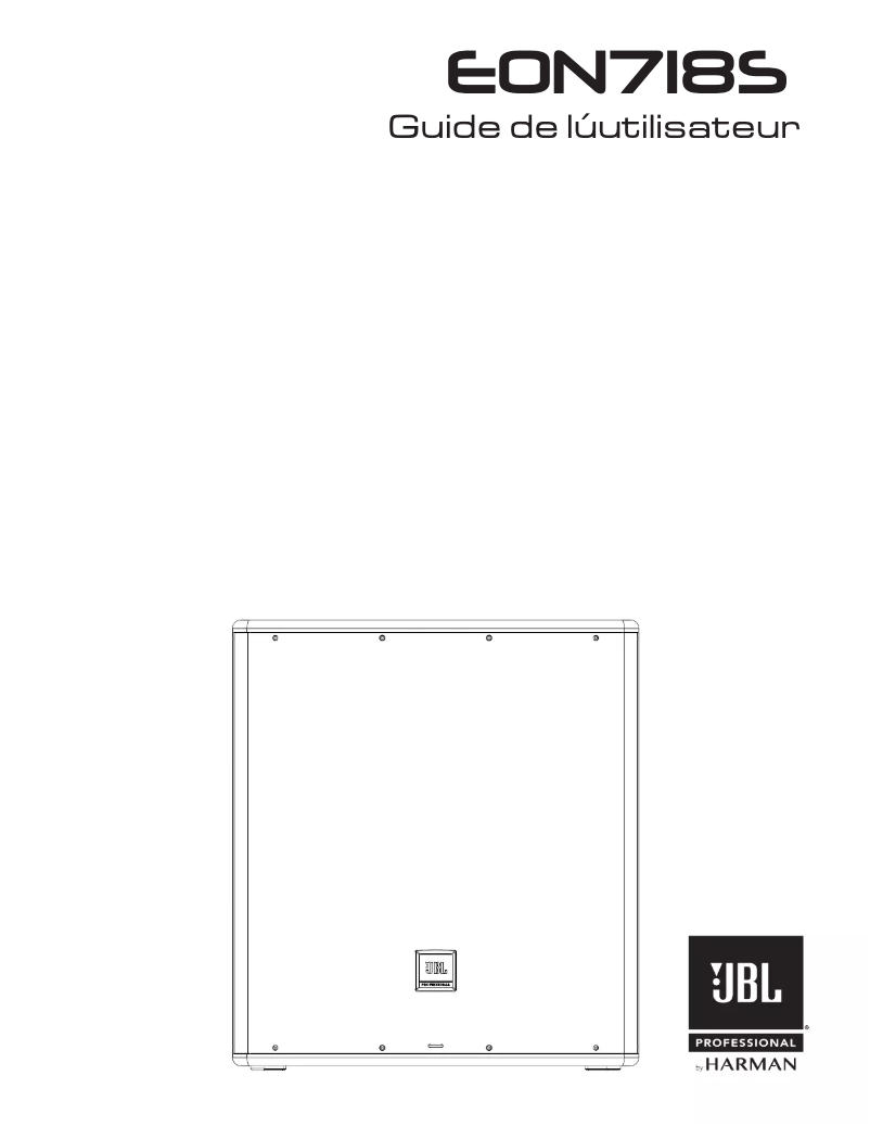 Page 1 de la notice Guide de démarrage rapide JBL EON718S