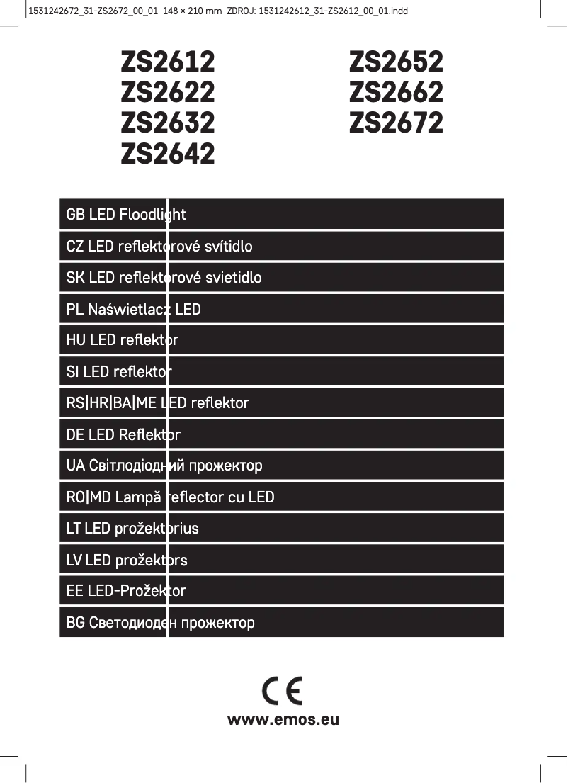 Image de la première page du manuel de l'appareil ZS2672