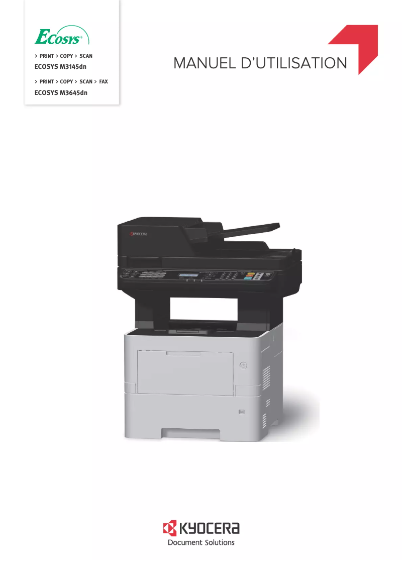 Page 1 de la notice Manuel utilisateur Kyocera ECOSYS M3145dn