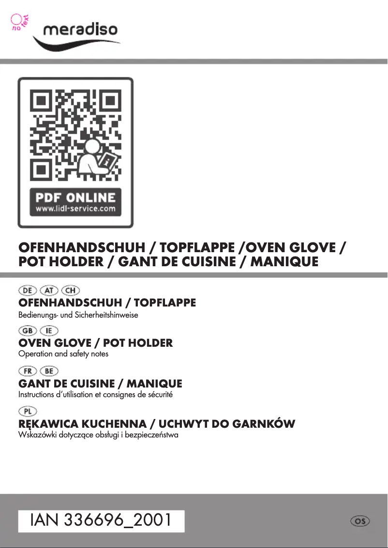 Page 1 de la notice Manuel utilisateur Meradiso 336696_A